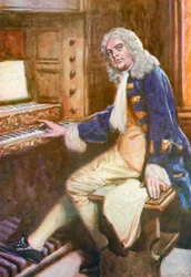 Händel, der den Halleluja-Chor ausarbeitet